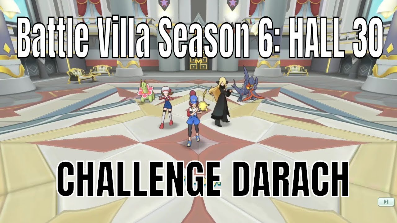 Pokemon Masters - Cynthia Pikachu Lyra VS Hall 30 Darach (Battle Villa Season 6)