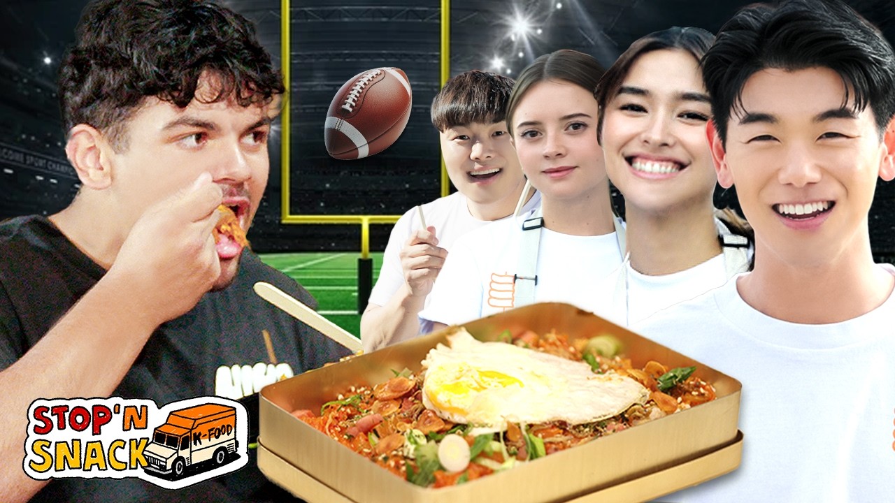 American High School Football Students Try a Korean Lunch Box for the FIRST TIME