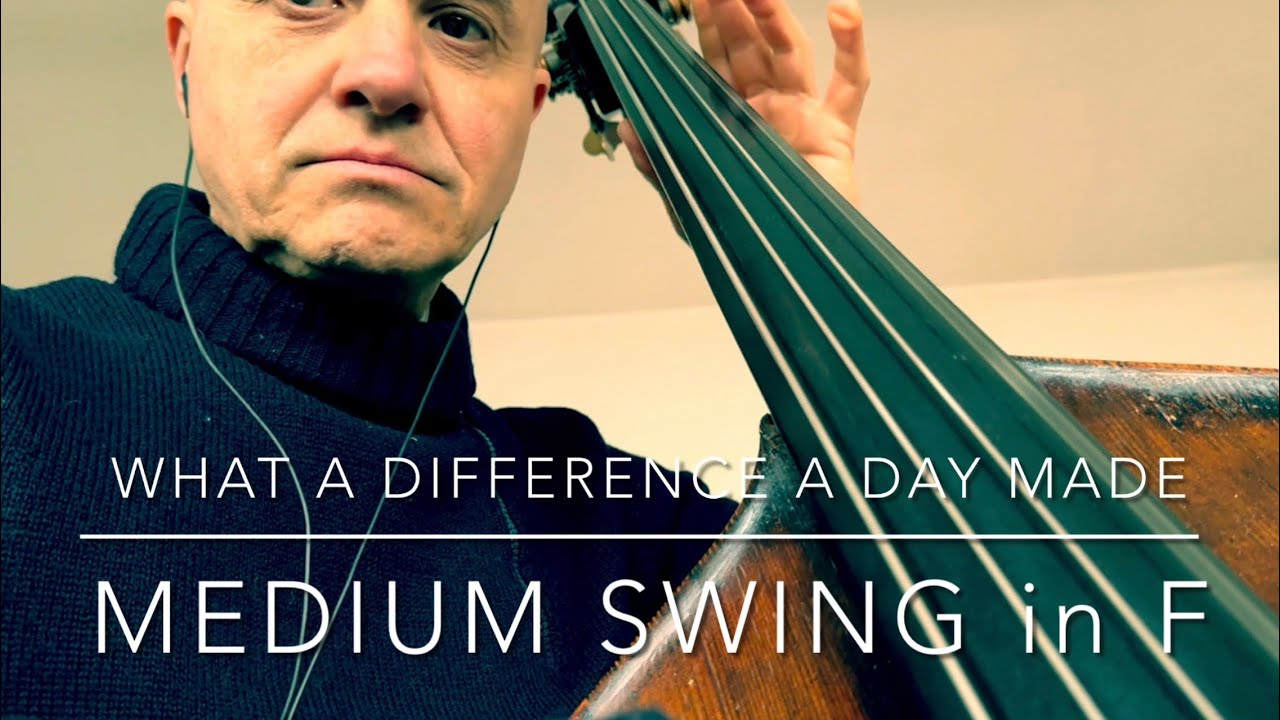 What A Difference A Day Made medium in F Bass Line Play Along Backing Track