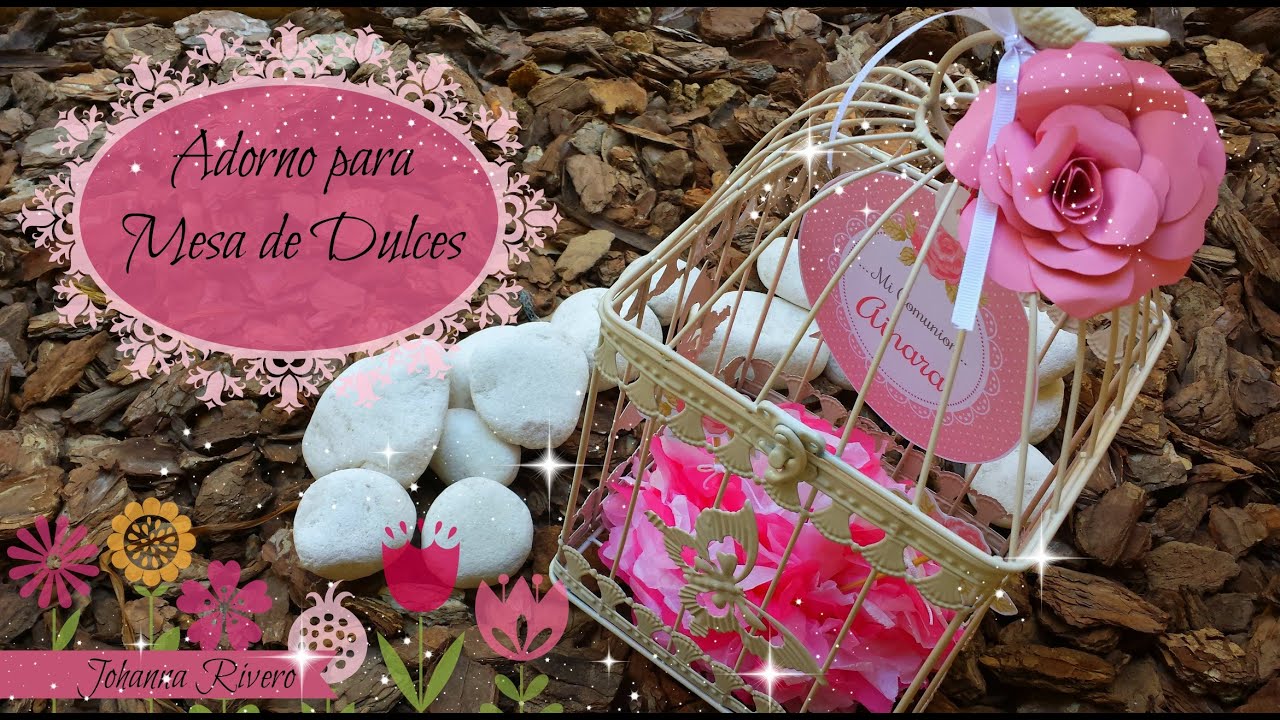 Como Decorar Mesa de dulces Scrapbook,  Jaula Decorativa