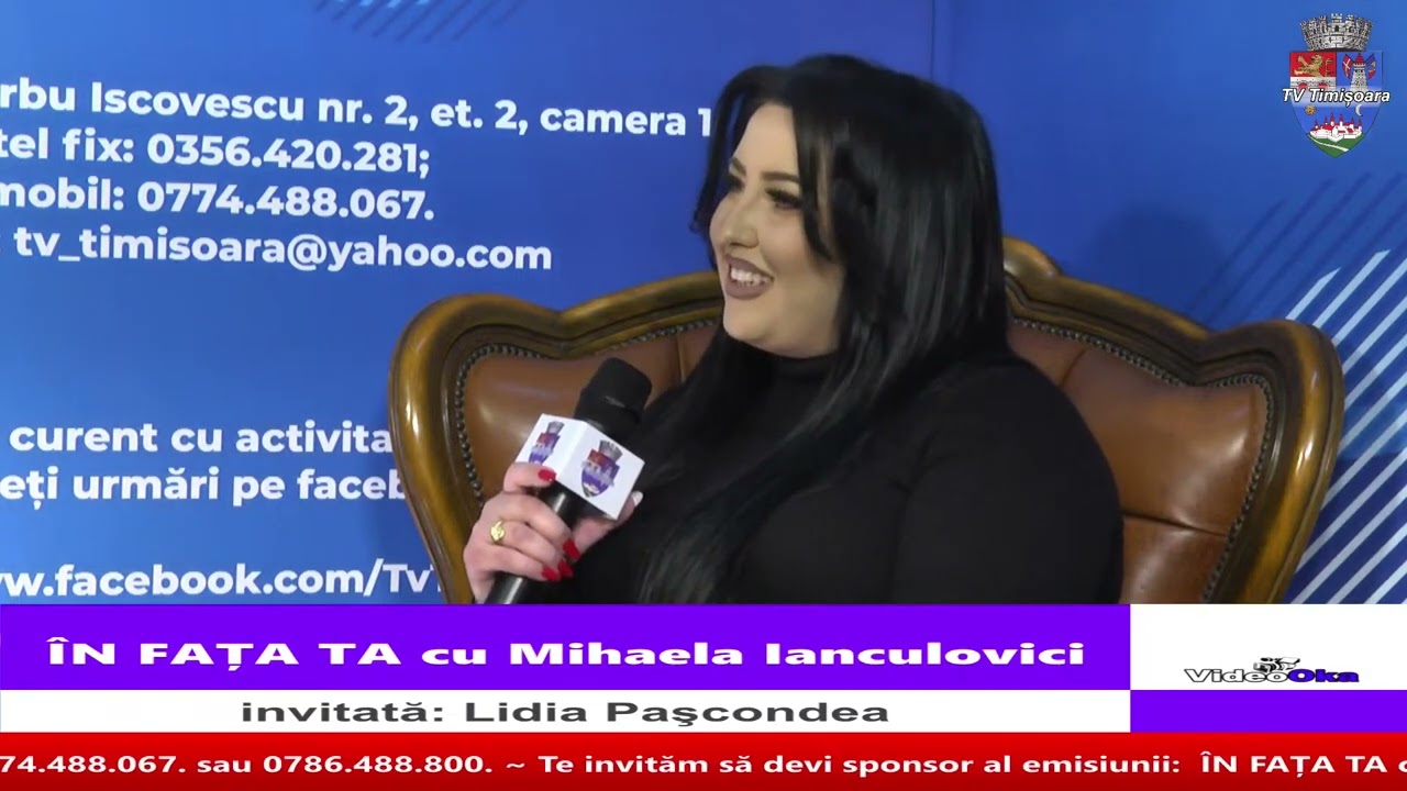 ÎN FAȚA TA cu Mihaela Ianculovici, invitată Lidia Paşcondea