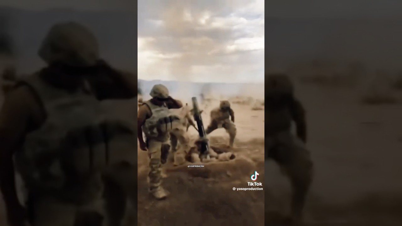 Slow motion mortar launch