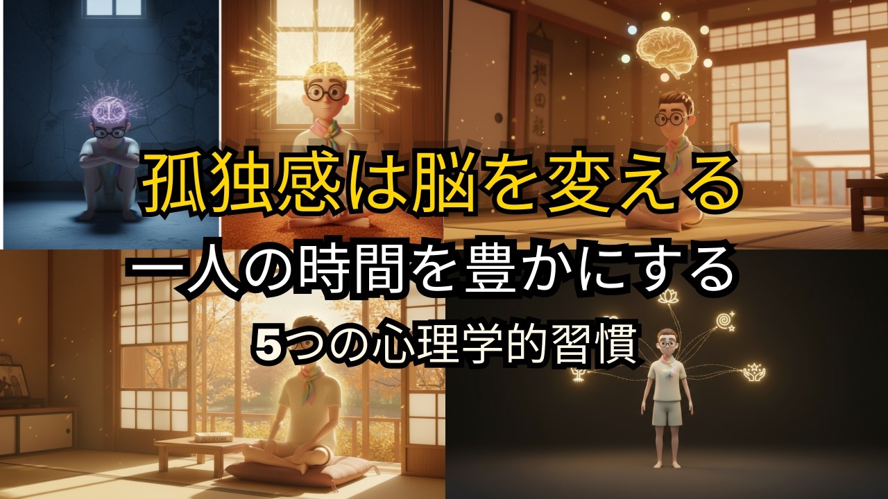 「孤独感は認知機能を40%低下させる」一人の時間を豊かに変える5つの心理学