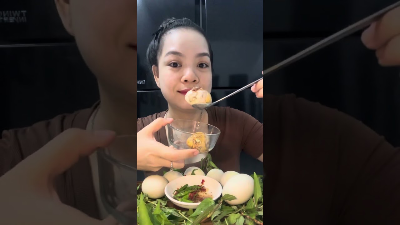 Trứng vịt lộn#mukbang #food #cônhật