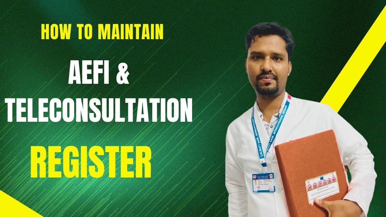 How to Maintain AEFI & Teleconsultation Register //HWC//AAM