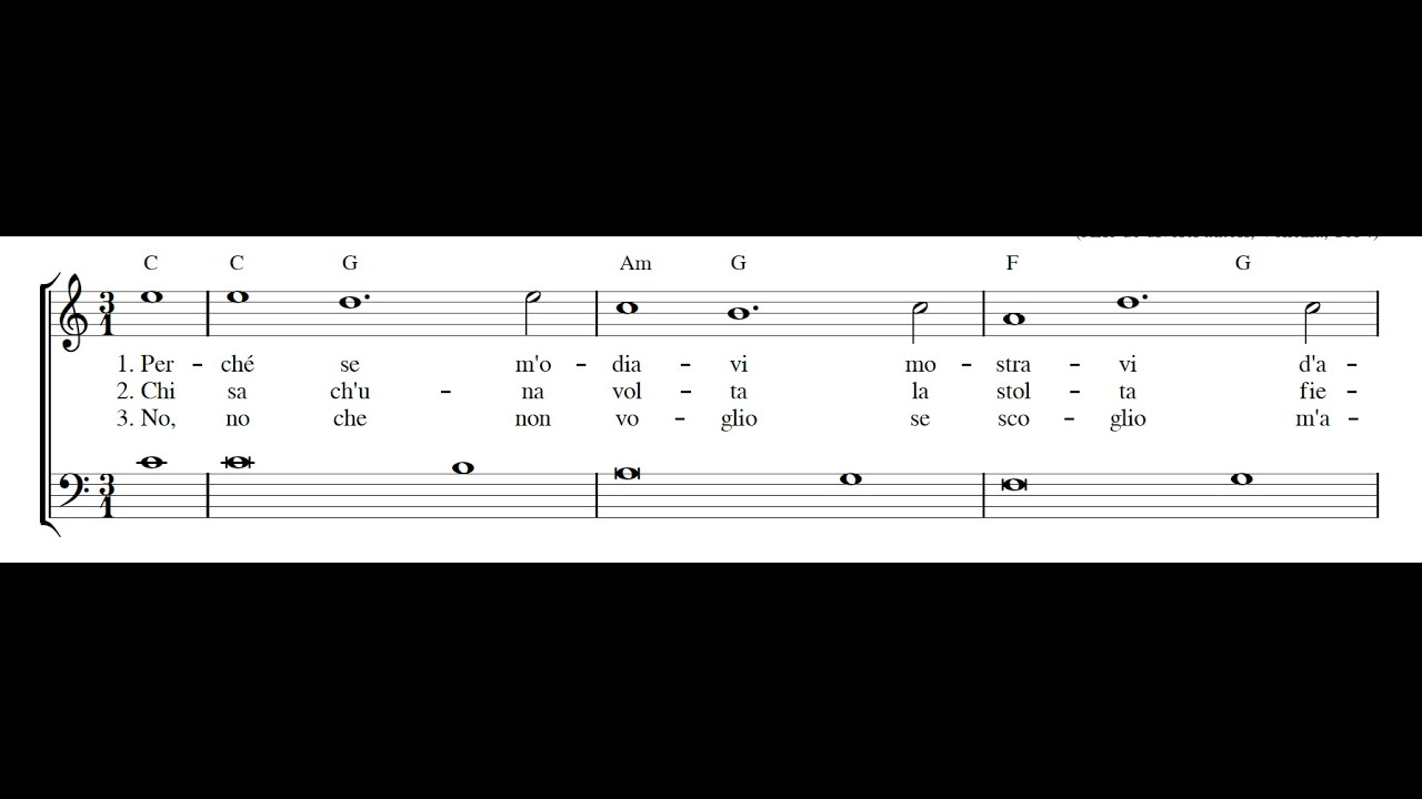 CLAUDIO MONTEVERDI: Perché se m'odiavi PDF SCORE