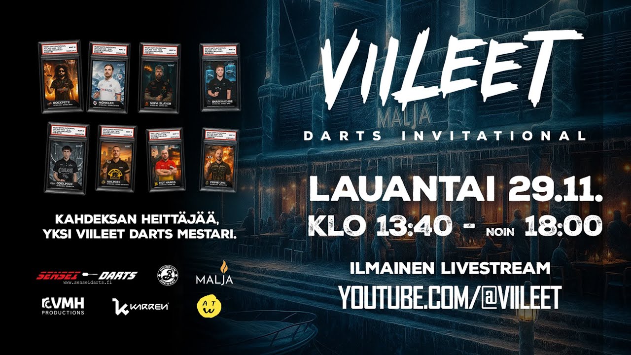 Viileet Darts Invitational | lauantai 29.11.2025