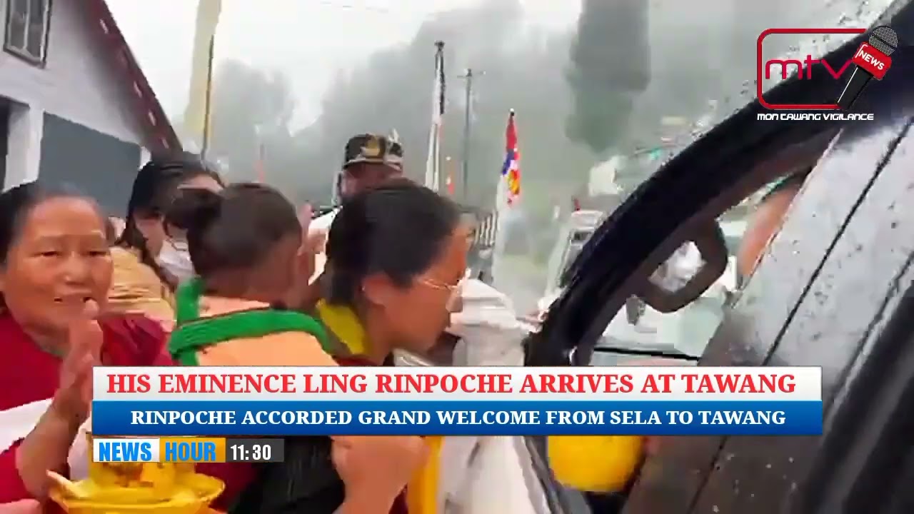 H.E Ling Rinpoche arrives at Tawang to a rousing welcome