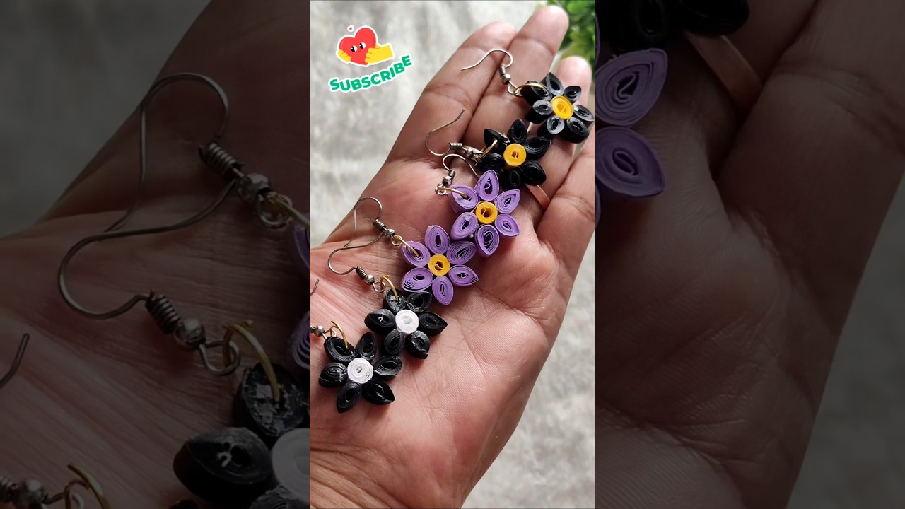 quilling earrings college girls wear 🥰#viralvideo #earrings #youtubeshorts #trending #love