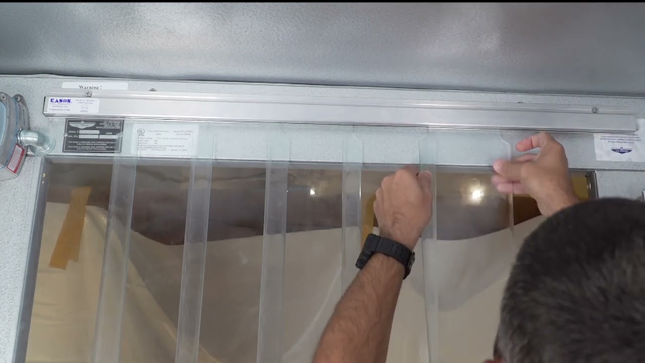 Walk-in Cooler or Freezer Strip Curtain Install