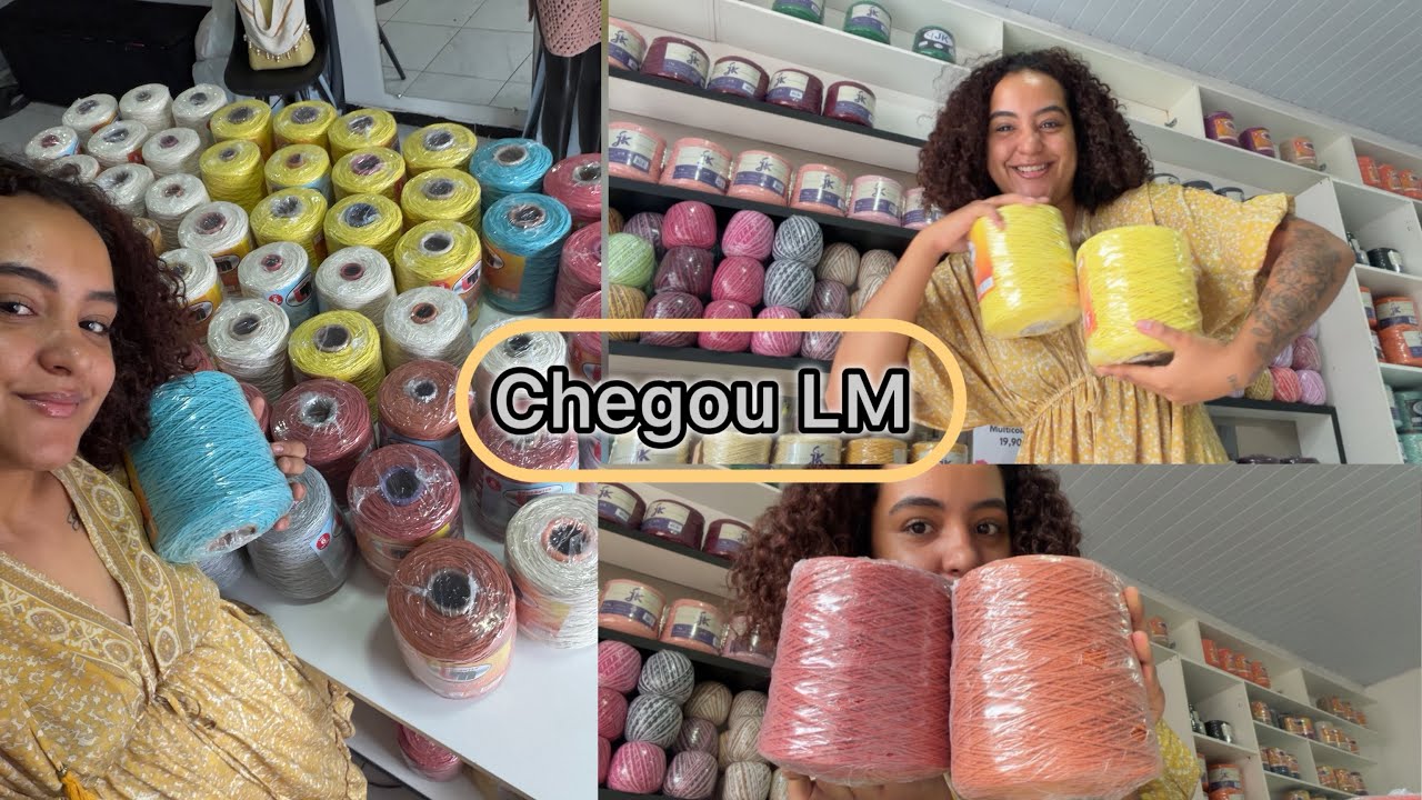Reposição de barbante LM aqui da loja ✨💛🙌🏽 uma cor mais linda do que a outra 