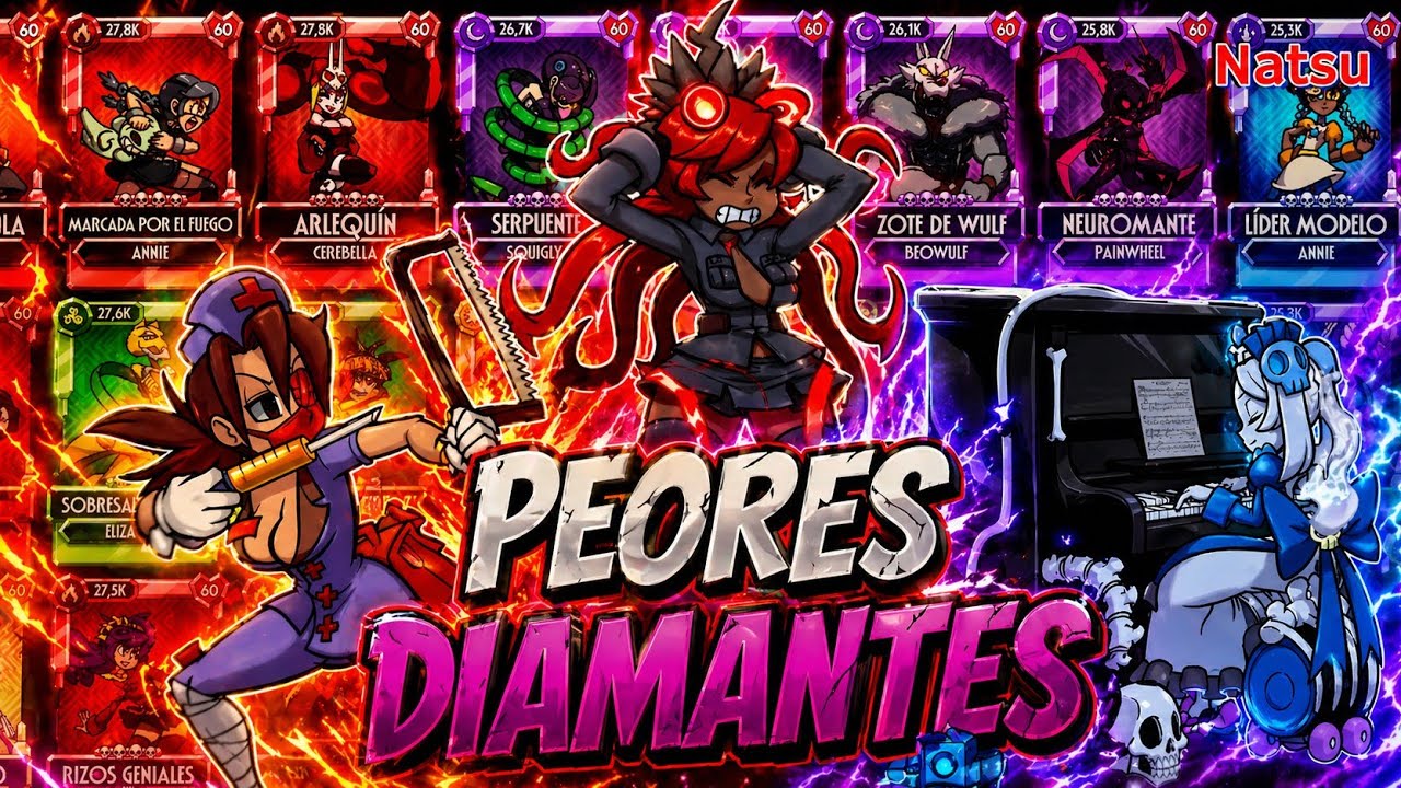 PEORES DIAMANTES de cada PERSONAJE | Skullgirls Mobile