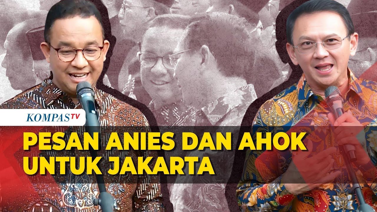 Anies dan Ahok Duduk Sebelahan di Balai Kota, Titip Pesan untuk Jakarta
