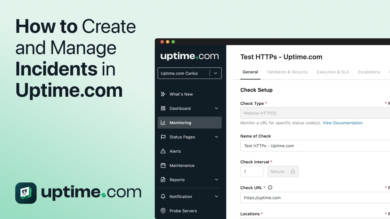 How to Create and Manage Incidents in Uptime.com