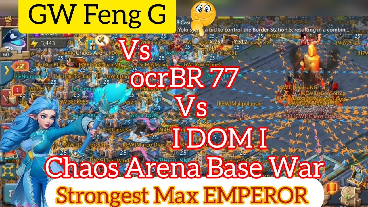 Strongest Emperor Rally GW Feng G / OcrBR 77 / I DOM I || Lords Mobile