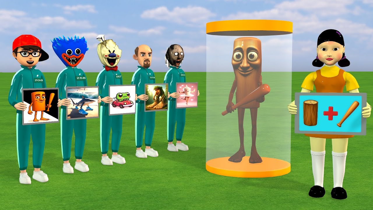 Scary Teacher 3D vs Squid Game Drawing Tung Tung Tung Sahur Brainrot 5 Time Challenge