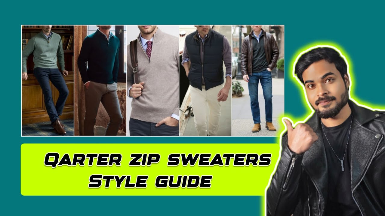 Ways to Style Quarter zip Sweaters | Quarter zip Sweaters Outfit #quarterzip #sweaters