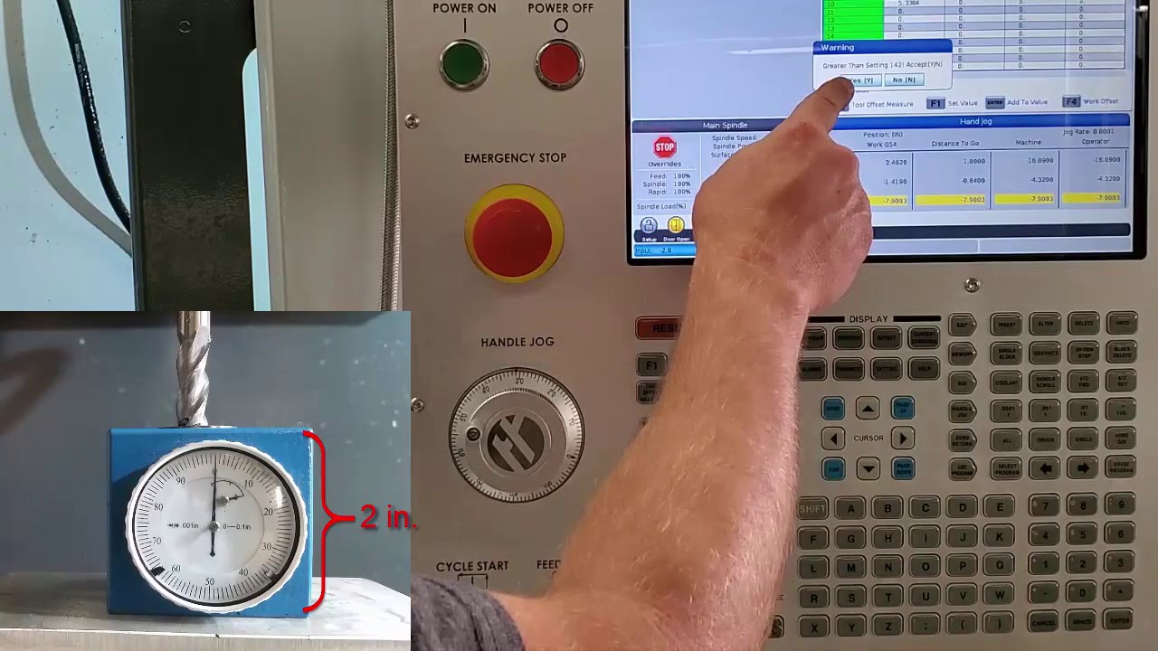Setting up Tool Length Offsets with a Z-Axis Touch-Off Gauge