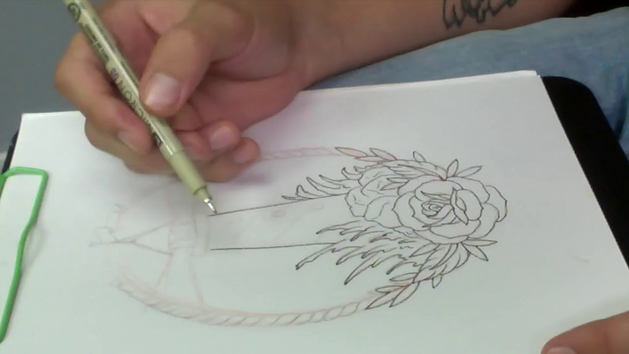 Traditional Lighthouse Tattoo Sketch