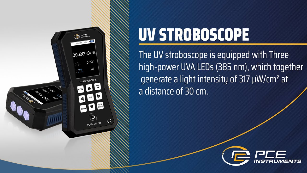 Product presentation UV-Stroboscope PCE-LES 103UV-385 | PCE Instruments