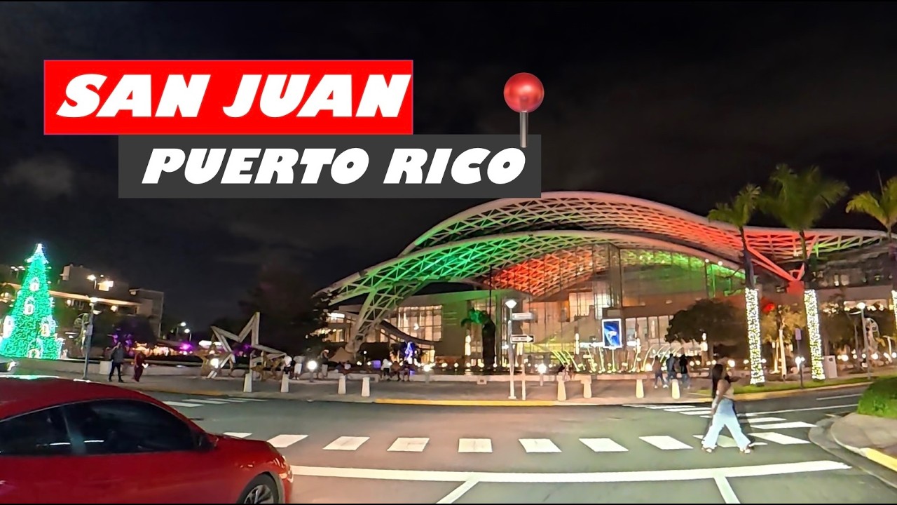🚙 Christmas in San Juan, Puerto Rico 🎄 | 4K Night Drive Through Holiday Lights🇵🇷