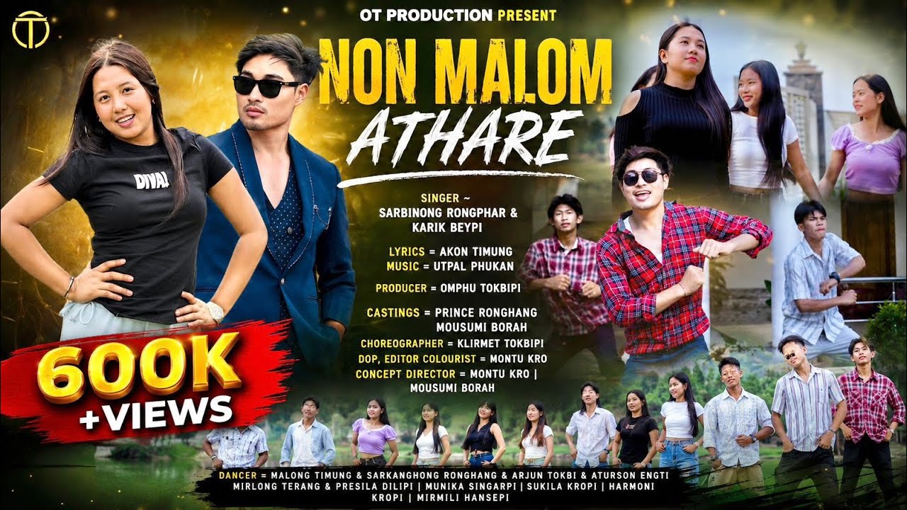 NON MALOM  ATHARE  OFFICIAL VIDEO|| PRINCE RONGHANG || MOUSUMI BORAH 