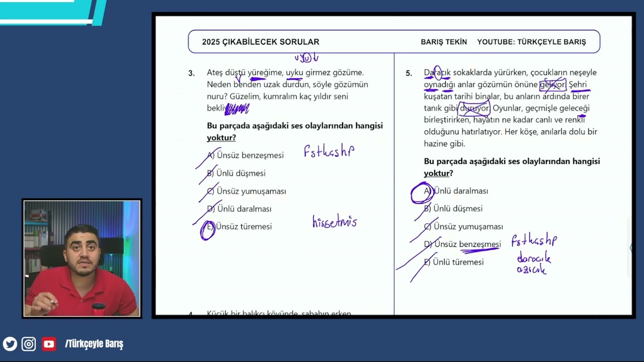2025 TYT TÜRKÇE ÇIKABİLECEK SORULAR - BARIŞ TEKİN