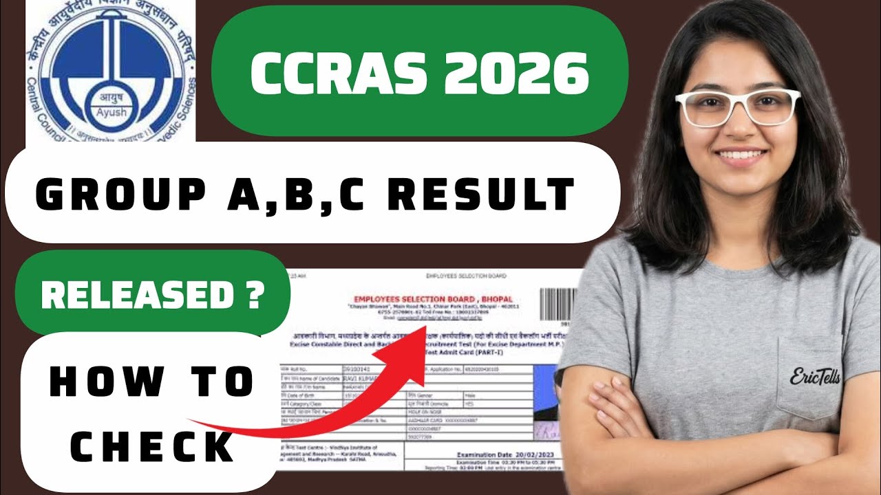 ccras group a b c result 2026  | ccras exam result 2026