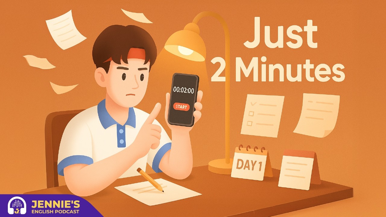 Beat Procrastination with Just 2 Minutes a Day | English & Chill with Jennie | English Podcast