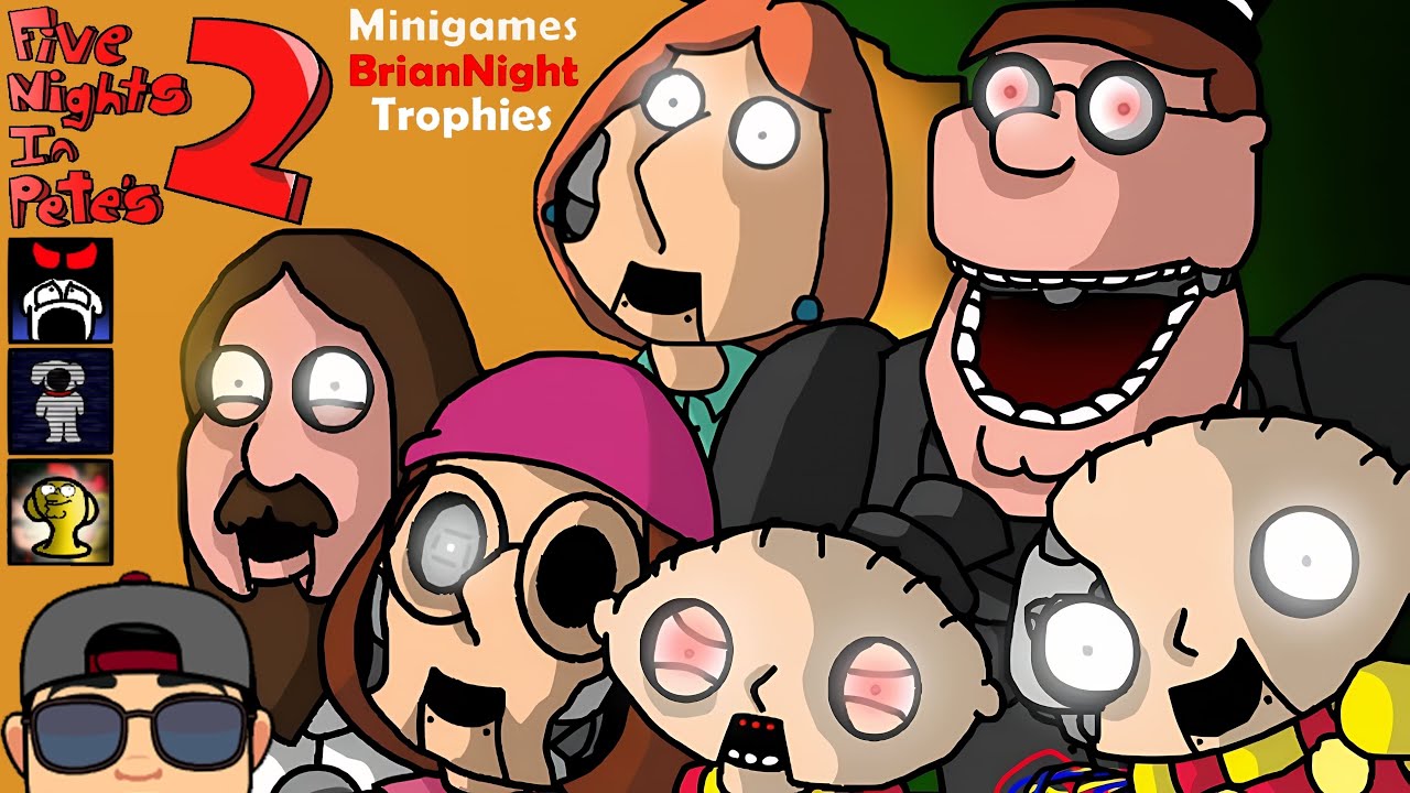 FIVE NIGHTS IN PETE'S 2 | ALL BRIAN NIGHTS, ALL MINIGAMES AND ALL TROPHIES | FNAF FAN GAME 2025 |