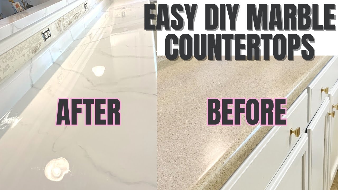 Giani DIY Marble Countertops - Painting Our Kitchen Countertops