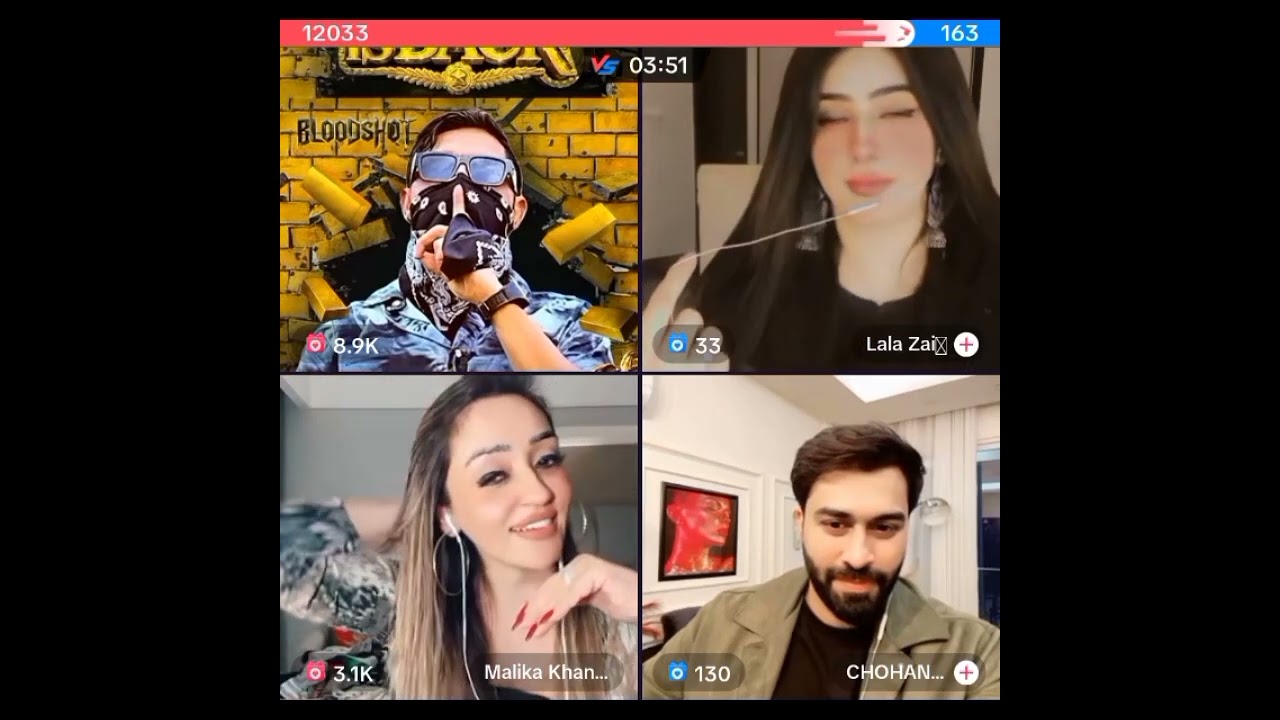 Mr Pattlo & Malika VS Lala Zai & Chohan | Punishment Match Tiktok Live