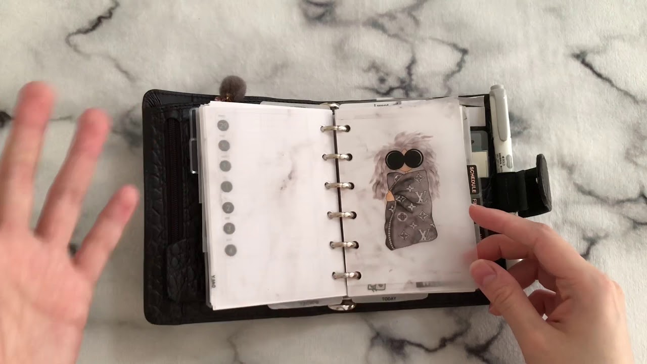 Filofax Croc Ebony - Minimalist Planner Set-Up ( Functional )