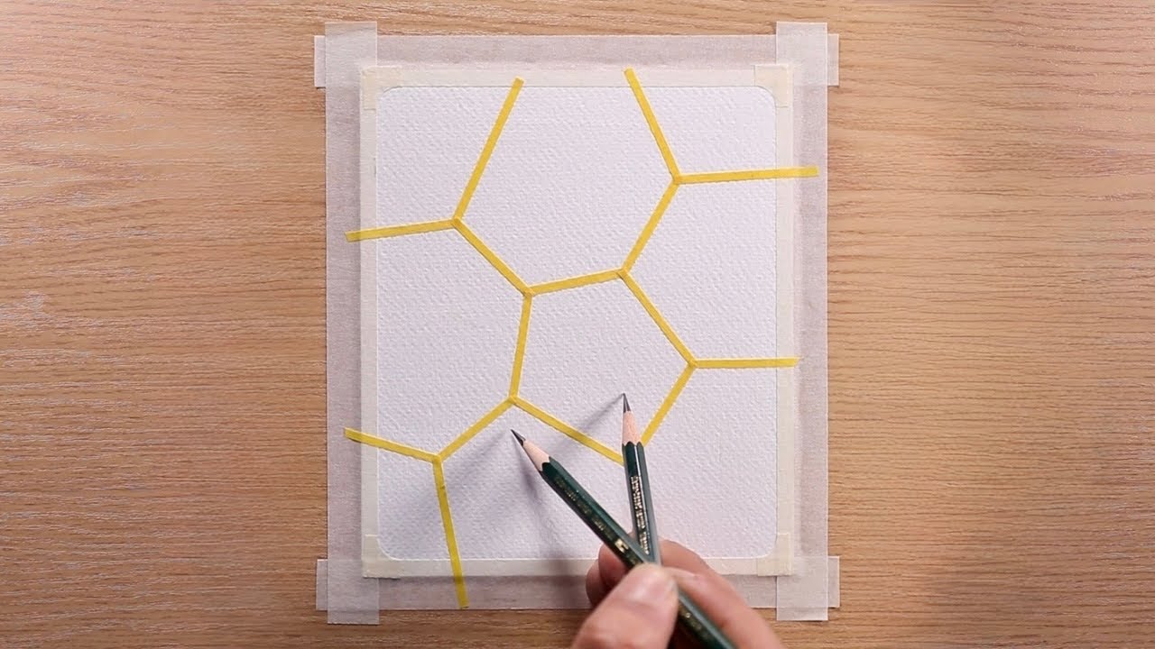 A Mosaic Dusk / Drawing with Oil Pastels 