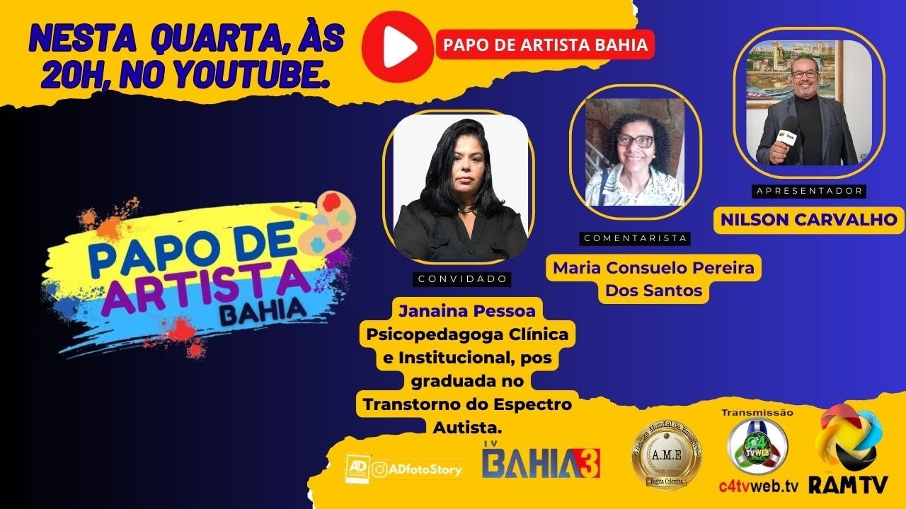 TITULO: #190 - ENTREVISTA – Com Janaina Pessoa/PROGRAMA PAPO DE ARTISTA BAHIA - BY NILSON CARVALHO