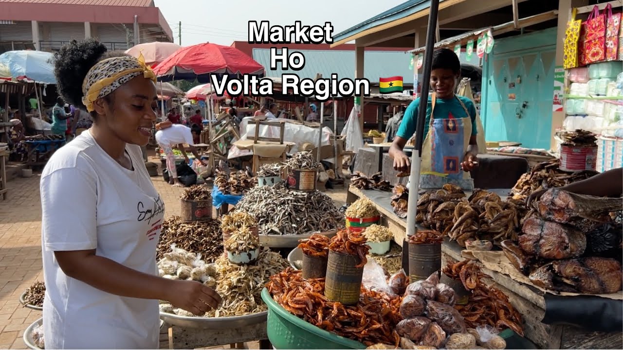 Market day in Rural Ghana at HO, Volta Region || Real cost of food prices || West Africa