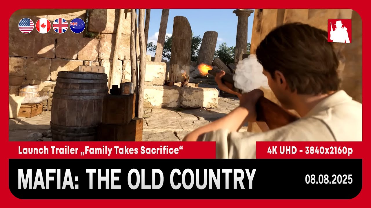 MAFIA: THE OLD COUNTRY (MAFIA 4) - Launch Trailer "Family Takes Sacrifice" - 4K UHD 3840x2160p - GMP