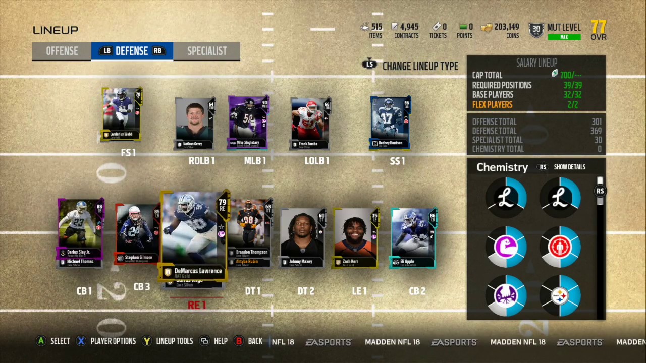 SALARY CAP RANKED CRAZY GAME!! MADDEN 18
