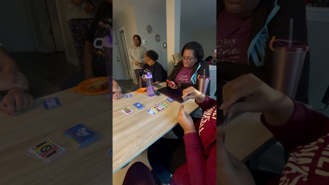 Phase 10 game play my wife laying down a run #lovegames #weekendgames #phase10
