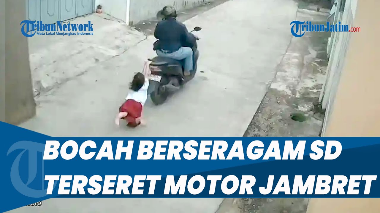 VIRAL Detik-detik Bocah Berseragam SD Terseret Motor Jambret di Medan Marelan