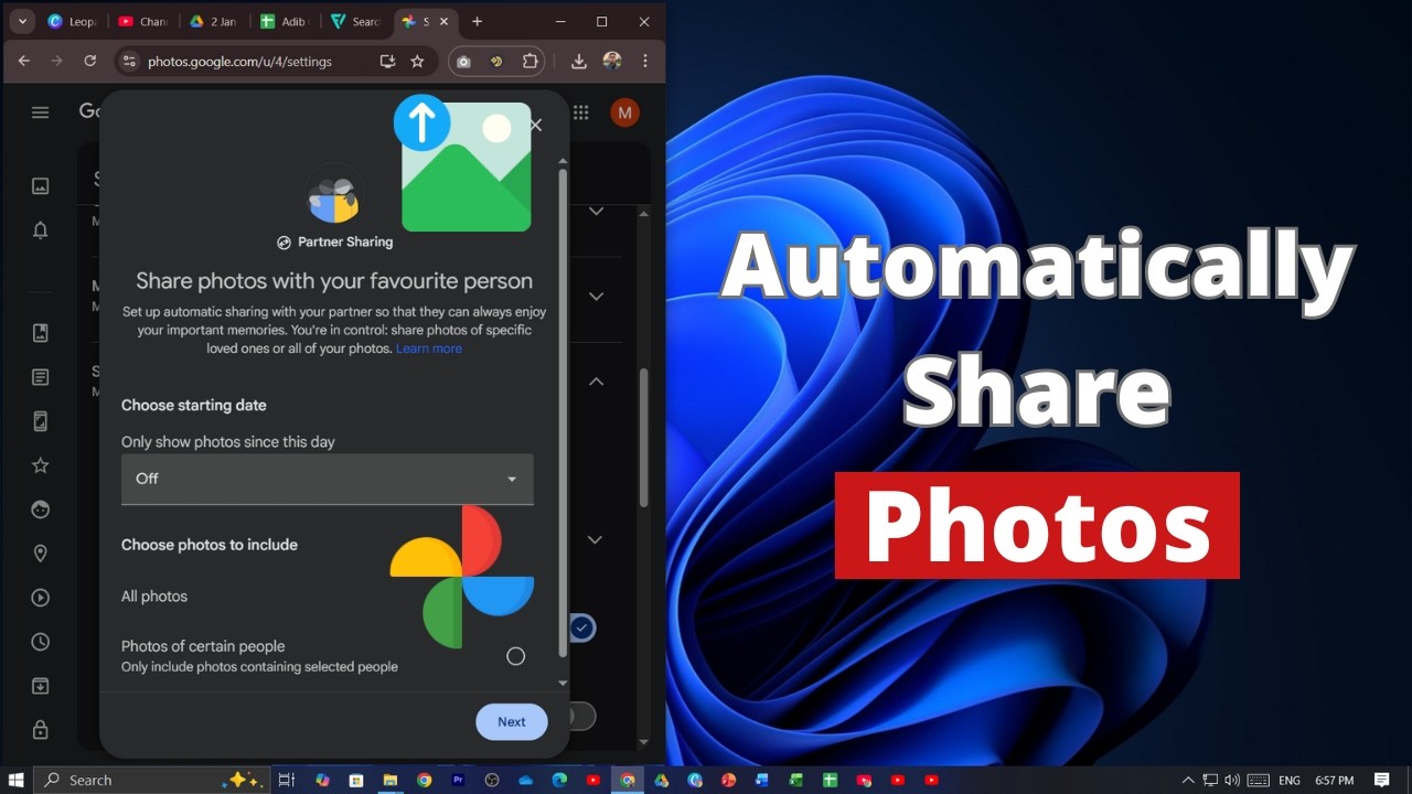 How to Automatically Share Google Photos With Partner in Windows