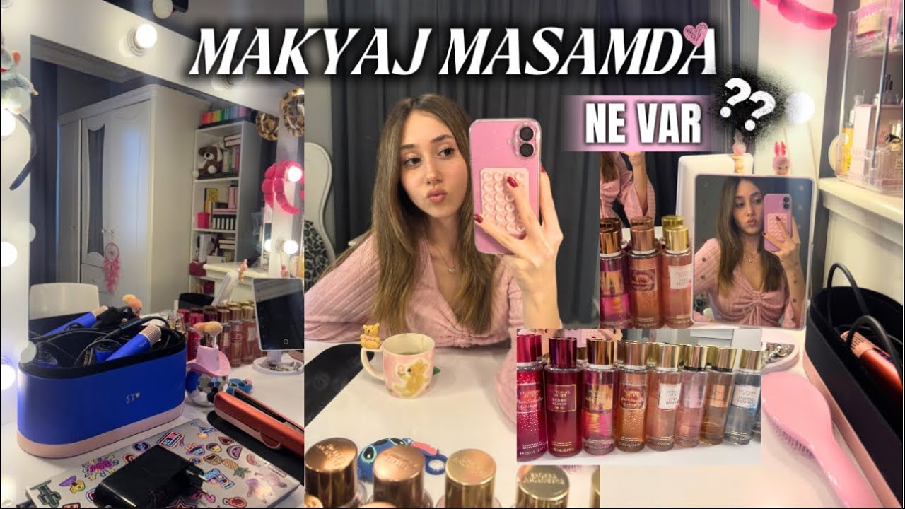 MAKYAJ MASAMDA NE VAR?🎀| makyaj malzemelerim, parfümlerim…| Simaliskoo