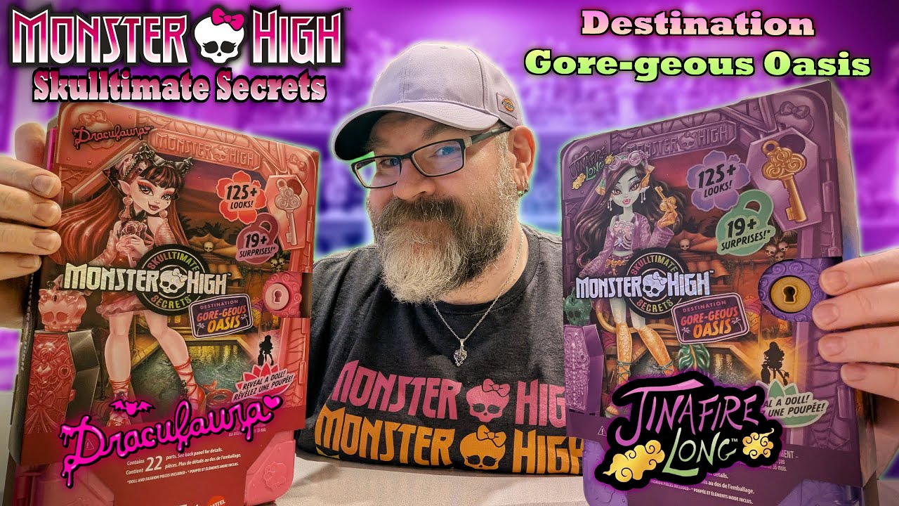 Monster High Gore-geous Oasis Jinafire Long & Draculaura Skulltimate Secrets Unboxing & Review