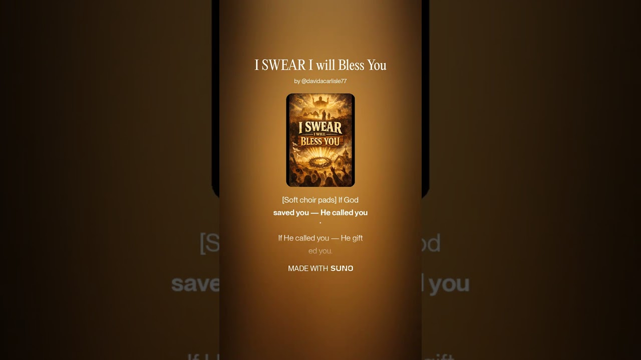 I SWEAR I will Bless You