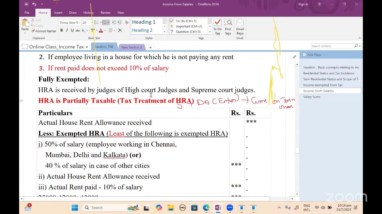 Unit 10 - Direct Taxes Live - Guru's Academy, Erode Online Live Zoom Meeting
