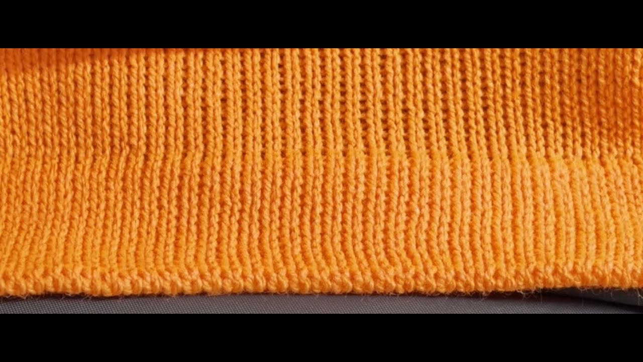 Quick, ultra flat knitting machine hem