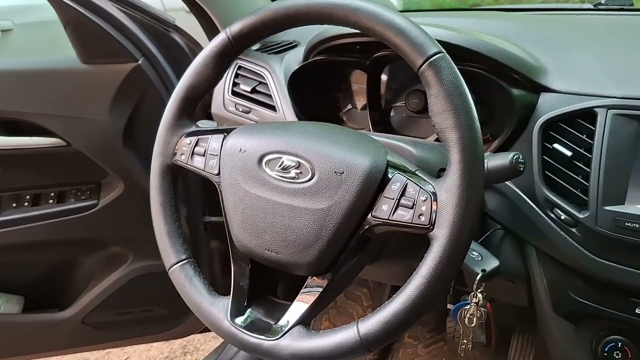 Как снять подушку без прокола в lada vesta? Покраска руля из кожи.