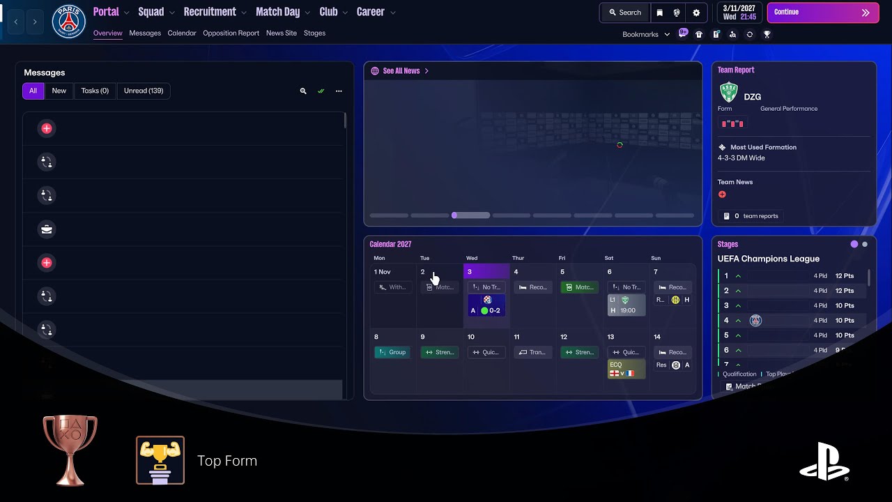 Football Manager 26 Console Edition - Top Form Trophy