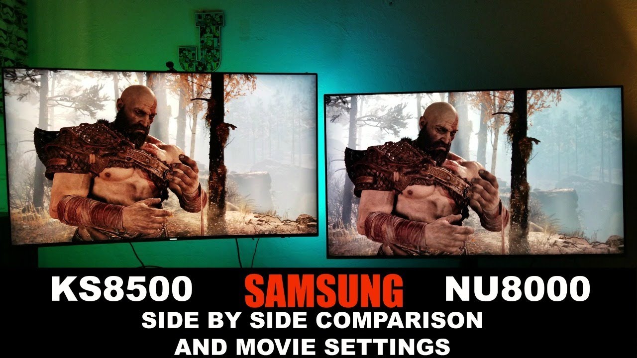 Samsung NU8000 vs KS8500 side by side Comparison and Movie settings