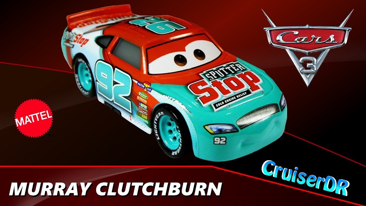 Disney Pixar Cars 3 Diecast Murray Clutchburn ( Sputter Stop No. 92 ) 1:55 Mattel